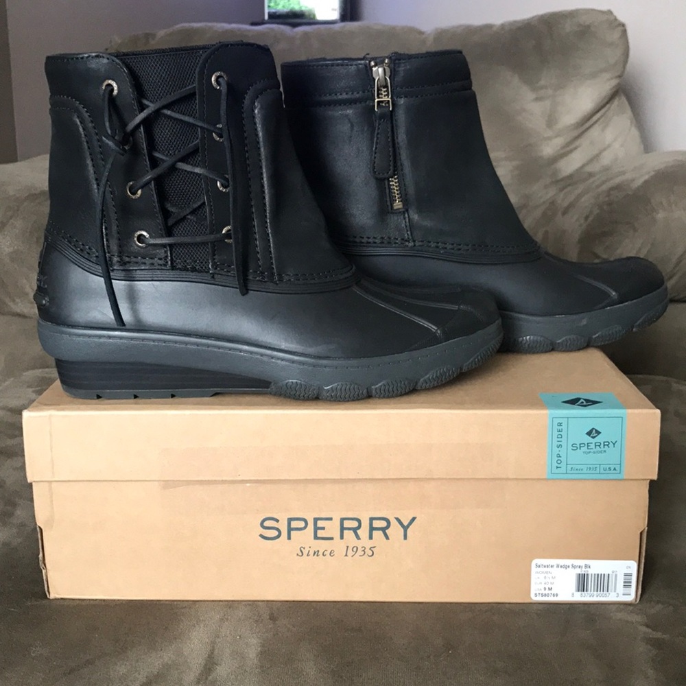 Sperry saltwater wedge boot